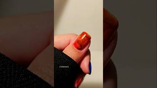 tortoiseshell pattern 🐢 fallnails autumn easynailart [upl. by Miarhpe270]