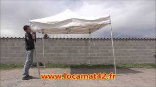 Demo montage chapiteau 3x3 1 personne seul locamat42 [upl. by Bogart]