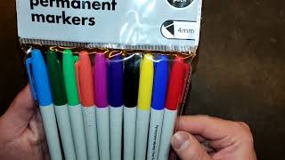 PERMANENT MARKERS 10 PACK 4 mm made in the UK 6 zł 16 USD [upl. by Dunstan]