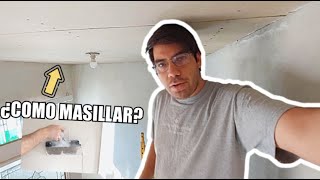 COMO EMPASTAR LA TABLAROCA FACIL  tutorial para principiantes paso a paso bien explicado Charly W [upl. by Yancy]