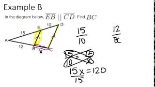 Triangle Proportionality Examples Geometry Concepts [upl. by Glick692]