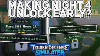 Changing Night 4 Release Time  What happens if you change system time  Tower Defense Simulator [upl. by Isabeau]