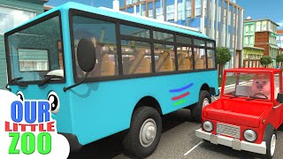 Wheels on the bus part 3  Nursery Rhymes with Animals [upl. by Fritzie]