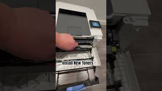 How to Replace Toner Cartridges for HP Colorlaser M252dwM254dwM255dw [upl. by Oidivo]