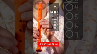 Recorder Song  Hot Cross Buns recorder tutorial [upl. by Alym]