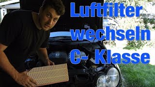 4k Luftfilter Mercedes C Klasse W203 Luftfilter Wechsel C220 CDI [upl. by Adnohser529]