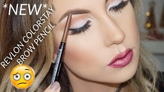 NEW REVLON COLORSTAY BROW PENCIL  FIRST IMPRESSION  DEMO [upl. by Jaycee307]