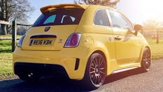 EXPLORING The Abarth 695 Biposto Record Edition  Interior Exterior Overview  Revs [upl. by Felty]