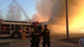 Kapuskasing Ontario Garage Fire of May 2013 [upl. by Hsirt401]