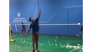 Badminton Backhand smash training [upl. by Kant]