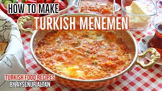 How To Make Menemen Turkish Egg Dish With Cheese And Tomato Sauce [upl. by Hultin982]