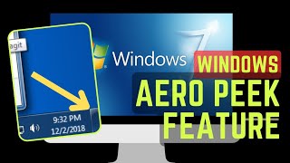 Aero peek feature of Windows 10 and 7 [upl. by Odawa]