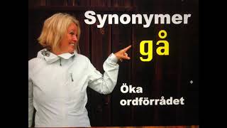 Lär dig svenska  Synonymer 2  GÅ  71 undertexter [upl. by Levana]