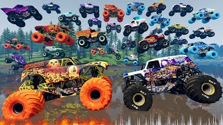 Monster Jam INSANE Racing Freestyle and High Speed Jumps 2  Grave Digger [upl. by Skardol337]