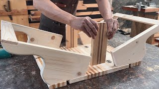 Create A Unique Design From Scrap Wood And Wood Strips  Creative Woodworking Projects [upl. by Arney]