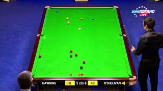 2013WorldSnookerChampionshipFinalRonnieOSullivanvsBarryHawkinsSecondSessionENG [upl. by Queena]