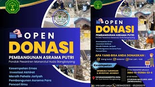 OPEN DONASI UNTUK PP MANAROTUL HUDA [upl. by Kerwon]