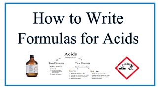 Formula Writing for Acids Explanation Flowchart and Practice [upl. by Rekcut]