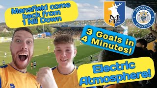 3 Goals in 4 Mins Stags come back for the win Mansfield v Stockport Vlog [upl. by Cocks]