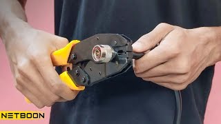 how to make RG 58 Jumper Cable Assemble to N Male to N Female Connector [upl. by Lipscomb]