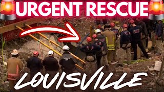 STRUCTURE COLLAPSE Louisville URGENT RESCUE Kentucky LIVE [upl. by Zolnay]