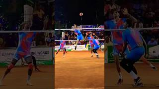 🔥serve and spike 👉army player Amal k thomas volleyball shortsfeed reels [upl. by Tedie]