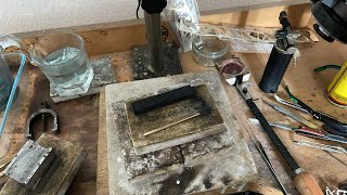 Live Goldsmithing Annealing a Gold Ingot at Roberts amp Co [upl. by Cusack624]