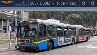 HD TransLink 2007 NFI D60LFR 8110 route 257 Ride Video [upl. by Harli]