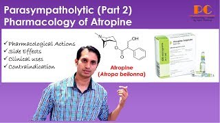 Pharmacology of Artopine or Anticholinergic drugs  Parasympatholytics Pharmacology Part 2 [upl. by Brown]