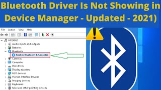 Bluetooth driver is missing in device manager windows 10  Bluetooth Not Showing in Device Manager [upl. by Gildas]