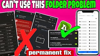 Cant use this folder problem fix  Zarchiver data file problem fix  android 14 data folder access [upl. by Rust]