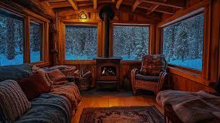 Winter Snow Cabin  Listen To Fireplace Sound to Sleep Rest Study in 6 Hours [upl. by Miguel181]