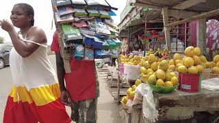 INSIDE A VIBRANT LOCAL COMMUNITY IN BAATSONAA SPINTEX ROAD GHANA AFRICA [upl. by Enirahtak496]