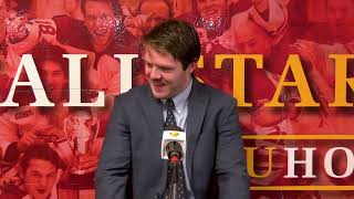 Ferris State Hockey vs Augustana Game 1  Logan Heroux Postgame Interview [upl. by Oinolopa]