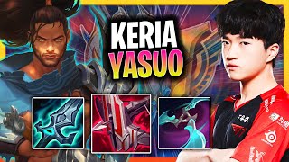 KERIA IS SO CLEAN WITH YASUO  T1 Keria Plays Yasuo Support vs Ezreal Season 2024 [upl. by Akino499]