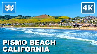 4K Pismo Beach Pier California USA 2024 Walking Tour Vlog amp Travel Guide  Treadmill Workout [upl. by Drobman]