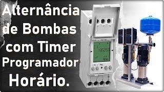 Como Fazer um Comando de Alternância de Bombas Utilizando Timer Programador Horário [upl. by Yentnuoc]