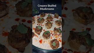 Stuffed Mushrooms with Creamy Sauce Recipe A Decadent Delight [upl. by Prochora]