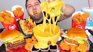 Extra Cheesy Cheese Sauce Wendys • MUKBANG [upl. by Glanville682]