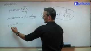 Derivada de ARCOSENO funcion trigonometrica inversa BACHILLERATO matematicas [upl. by Sualokin500]