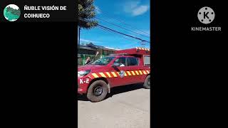 gran despedida de bomberos 🚒 a una de sus mártires en la comuna de coihueco [upl. by Jarrid]