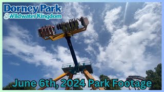 Dorney Park June 6th 2024 Park Footage [upl. by Irrabaj]