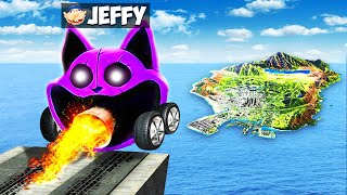 Jeffy Jumps SMILING CRITTERS Super Cars Across ENTIRE MAP in GTA 5 [upl. by Aisital238]