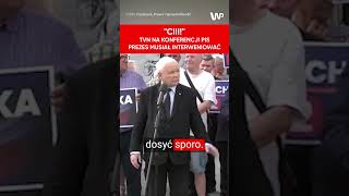 quotCiiiquot TVN na konferencji PiS Kaczyński musiał uciszać tłum [upl. by Narag128]