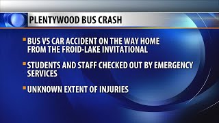 Plentywood High School volleyball team involved in bus crash [upl. by Koralle]