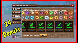 REALISTIC HAND RP ALL DONUTS  DONUT EVENT LOCATIONS  Roblox [upl. by Nalliuq525]