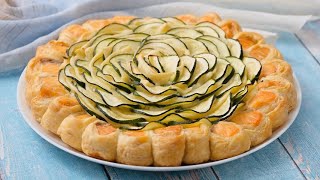 Torta di pasta sfoglia con salmone e zucchine il risultato è sorprendente [upl. by Akissej568]