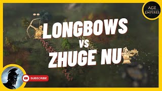 AOE4 Who Wins l 100 English Longbowmen vs 113 Chinese Zhuge Nu [upl. by Avad]