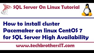 How to install cluster Pacemaker on linux CentOS 7 for SQL Server High Availability [upl. by Inaboy24]