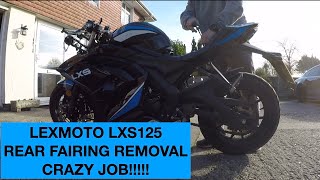 Lexmoto 125cc 2022 Rear Fairing Removal [upl. by Loy]